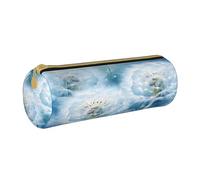 BHHJKK Estuche con cremallera para lápices, diseño de flores abstractas de diente de león azul, bolsa organizadora de cosméticos para oficina, escuela, universidad, trabajo, Como se muestra en la