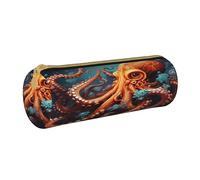 BHHJKK Estuche con cremallera para lápices, diseño de pulpo, océano, mar, pulpo, animales marinos, peces, bolsa organizadora para oficina, escuela, universidad, trabajo, Como se muestra en la imagen,