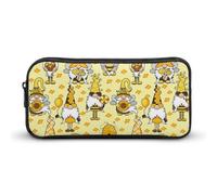 BHHJKK Estuche para lápices, color amarillo, sóftbol, negro, estuche organizador de lápices con cremallera, bolsa de maquillaje portátil para oficina y viajes, Estilo (277), Talla única, Estuches