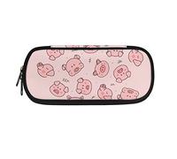 BHHJKK Estuche para lápices con diseño de corazón de perezoso de gran capacidad, bolsa de almacenamiento con ranuras para bolígrafos, para escuela, oficina, universidad, estudio al aire libre, caja de