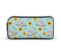 BHHJKK Estuche para lápices con diseño de girasol, lindo oso koala, para mujeres y hombres, bolsa de almacenamiento grande para cosméticos, monedero, organizador portátil con cremallera, Estilo (577),