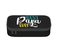 BHHJKK Estuche para lápices con texto en inglés "Best Dad Ever Happy Father's Day" de gran capacidad, bonito estuche de papelería para mujeres, hombres y adultos, Como se muestra en la imagen, Talla