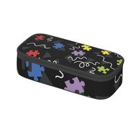 BHHJKK Estuche para lápices de concienciación sobre el autismo, estuche para bolígrafos, bolsa de cosméticos, organizador de escritorio, para oficina, mujeres y hombres, Como se muestra en la imagen,