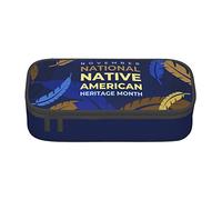 BHHJKK Estuche para lápices del mes de la herencia nativa americana, estuche de gran capacidad, bonito estuche de papelería para mujeres, hombres y adultos, Como se muestra en la imagen, Talla única,