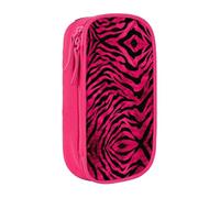 BHHJKK Estuche para lápices, diseño de cebra, tigre, leopardo, rosa, de doble capa, organizador de almacenamiento de oficina, Pink, Talla única, Estuches