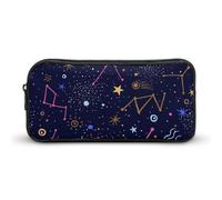 BHHJKK Estuche para lápices, estuche organizador de artículos de papelería de caballos étnicos tribales con cremallera, bolsa de maquillaje de gran capacidad para oficina, viajes, mujeres y hombres,