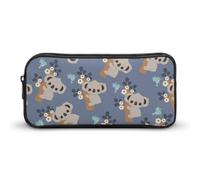 BHHJKK Estuche para lápices, estuche organizador de artículos de papelería de caballos étnicos tribales con cremallera, bolsa de maquillaje de gran capacidad para oficina, viajes, mujeres y hombres,