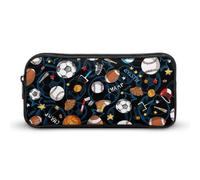 BHHJKK Estuche para lápices, estuche organizador de artículos de papelería de caballos étnicos tribales con cremallera, bolsa de maquillaje de gran capacidad para oficina, viajes, mujeres y hombres,