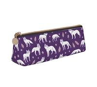 BHHJKK Estuche pequeño con estampado de lobos para lápices, de piel sintética, bolsa de almacenamiento con cremallera, Patrón estampado de lobos, Talla única, Estuches