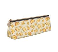 BHHJKK Estuche triangular con patrón de queso amarillo para lápices, bolsa de cosméticos para escritorio, papelería, organizador para oficina, mujeres y hombres, Como se muestra en la imagen, Talla