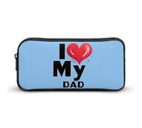 BHHJKK I Love My DAD - Estuche grande para lápices, bolsa con cremallera, organizador de bolígrafos, bolsa de maquillaje para mujeres y hombres, Como se muestra en la imagen, Talla única, Estuches