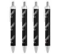 BHHJKK Peregrine Falcon Flying - Bolígrafo retráctil de 0,5 mm, escritura suave y agarre suave para suministros de escritorio de oficina, 4 unidades