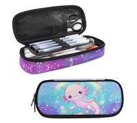 BHHJKK Rottweiler - Estuche para lápices para niños, estuche escolar y oficina, estuche de almacenamiento para lápices con compartimentos con cremallera, Axolotl, Talla única, Estuches