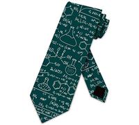 BHHJKK Science Ties - Corbata para hombre con ecuaciones químicas, Fondo verde, Talla única