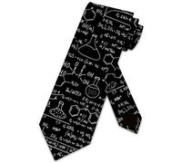 BHHJKK Science Ties - Corbata para hombre con ecuaciones químicas, Negro, Talla única