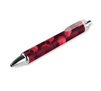 BHHJKK Skulls in Shades of Red Black - Bolígrafo retráctil de punta fina de 0,5 mm, secado rápido, escritura suave, 1 unidad