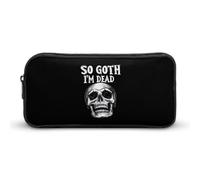 BHHJKK So Goth I'm Dead - Estuche para lápices, bolsa de almacenamiento de alta capacidad, organizador portátil para bolígrafos, Como se muestra en la imagen, Talla única, Estuches