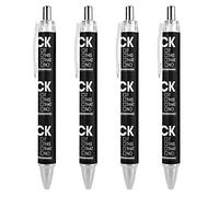 BHHJKK THKVSVYou Me Off Yeah It This That No - Bolígrafo retráctil de tinta azul, escritura suave con agarre cómodo, suministros de oficina para hombres y mujeres, 4 unidades