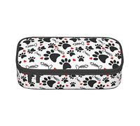 BHHJKK Trace Doodle Paw of Cat Prints - Estuche para lápices de gran capacidad, bonito estuche de papelería para mujeres, hombres y adultos, Como se muestra en la imagen, Talla única, Estuches