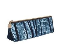 BHHJKK Wolfs in The Snow - Estuche de piel para lápices, pequeño y cómodo de llevar, estuche triangular de cuero para mujer, multifuncional, con cremallera, bolsa de almacenamiento de escritorio,