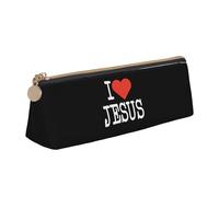 BHHJKK Yeshua - Estuche de piel con triángulo cristiano con diseño de Jesús, bolsa para cosméticos, organizador de papelería, para oficina, mujeres y hombres, Como se muestra en la imagen, Talla