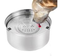 Bhina 1 L Bebedero Perro Antigoteo, Bebedero Perro de Acero Inoxidable, Zero Splash Dog Bowl, Bebedero Antivuelco Anti Salpicaduras y Antideslizante Diseño Desmontable para Todos los Perros y Gatos