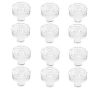 Bhina 12 Piezas Tapones de Silicona para Botellas de Vino Tapones para Botellas de Vino, Tapón para Botellas, Tapón de Cristal, Tapón de Vino para Cumpleaños, Bodas, Fiestas, Regalos, Transparente