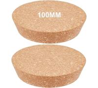 Bhina 2 Piezas 100mm Tapones Cónicos de Corcho para Botellas de Vino Grandes Tapones Cónicos de Madera Natural Madera Tapas de Repuesto para Bebidas para Botellas de Vino, Frascos de Vidrio (10cm)
