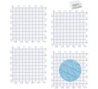 Bhina 4 Unidades Alfombrillas de Bloqueo para Tejer Tabla de Bloqueo para Ganchillo Espuma Gruesa Encajable Extra Gruesas con Rejillas y con 50 pines en T para Costura o Ganchillo, 30 x 30 cm