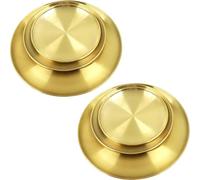 Bhina 6 Unidades Gold Platos Redondos de Acero Inoxidable para Camping, Bajos Platos de Metal, Plato Redondos de Diferentes Tamaños Servir Plato Duraderos para Picnic Cocina Fiestas (23/26/30cm)