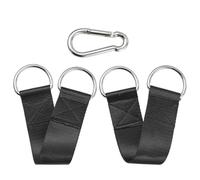 BHIPKOT 2 Piezas Hamaca Adjunto, Árbol Columpio Correa Suspensión, Nylon Portátil Columpio Kit Resistente al Desgarro con 2 mosquetones y 2 anillos D