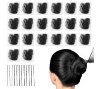 BHIPKOT 20 Diademas y 10 Pinzas Negras, Red Invisible, Diademas para Niños, Niñas y Mujeres (Marrón)