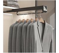 BHKERUZ 37.5cm, Extractable para Colgar Pantalones Deslizante para Armarios Y Áreas De Almacenamiento, Ganancia De Espacio En La Barra del Armario, Ganchos Versátiles Antideslizantes