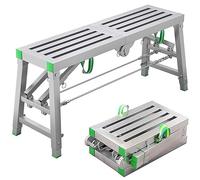 BHLFGKY Andamio Plegable portátil con Capacidad de Carga de 400 kg, Altura Ajustable para Plataforma de Trabajo Multiusos, Taburete y Banco de Torre.
