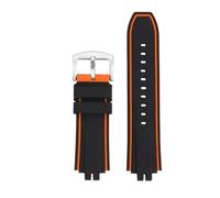 BHMIRUI Compatible con Casio Cat Man Series GBD-200/UU/GBD-200SM Black Warrior Correa de reloj de goma resistente al agua GBD200 Correa de reloj de silicona con herramientas(Black Orange Silver)