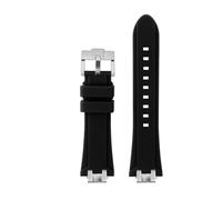 BHMIRUI Compatible con MAURICE LACROIX AIKON Correa de reloj de silicona de liberación rápida modificada AI1108 AI6038 AI6058 AI6007 AI6008 Pulsera de goma con correa for hombre(A-black-silver,AI6038)