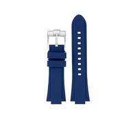 BHMIRUI Compatible con MAURICE LACROIX AIKON Correa de reloj de silicona de liberación rápida modificada AI1108 AI6038 AI6058 AI6007 AI6008 Pulsera de goma con correa for hombre(Blue-silver pin,AI6038