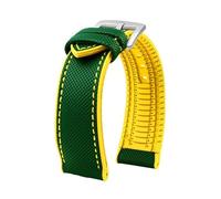 BHMIRUI Correa de caucho de lona compatible con Breitling Compatible con Seiko Compatible con Hamilton Compatible con Omega Compatible con TAG HEUER Series Accesorio de reloj 20 mm 22 mm 23 24 mm Puls