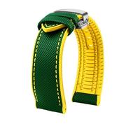 BHMIRUI Correa de caucho de lona compatible con Breitling Compatible con Seiko Compatible con Hamilton Compatible con Omega Compatible con TAG HEUER Series Accesorio de reloj 20 mm 22 mm 23 24 mm Puls