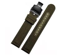 BHMIRUI Correa de reloj de lona de nailon compatible con Seiko No. 5 PROSPEX SRPC31J1 SSC295J1 Correa de reloj Citizen Tissot 21 mm 22 mm Pulsera for deportes al aire libre(Army green-black B,22mm)