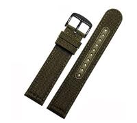 BHMIRUI Correa de reloj de lona de nailon compatible con Seiko No. 5 PROSPEX SRPC31J1 SSC295J1 Correa de reloj Citizen Tissot 21 mm 22 mm Pulsera for deportes al aire libre(Army green-black A,21mm)