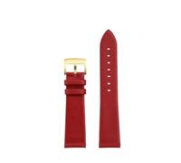 BHMIRUI Correa de reloj de piel de vaca de 21 mm compatible con Swarovski Rhinestone modelo de mujer 1135989 5045371 1135988 pulsera de reloj(Red gold)