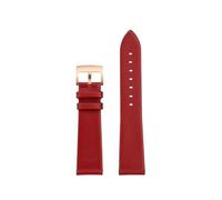 BHMIRUI Correa de reloj de piel de vaca de 21 mm compatible con Swarovski Rhinestone modelo de mujer 1135989 5045371 1135988 pulsera de reloj(Red rose gold)