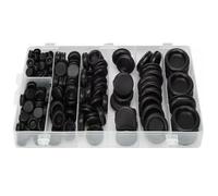 Bhnjyred Grommet Kit Rubber Waterproof, 7 Sizes for Cables and Enclosures | : 170 rubber grommets in 7 sizes, ideal for quick, low-cost cable sealing in workshops for auto and home projects.