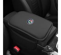 BHNRXQNJ Funda para la Consola del Coche para Alfa Romeo Giulia Quadrifoglio/Stelvio Quadrifoglio,Coche Fundas Reposabrazos Central Cojín Apoyabrazos Protectora Accesorios,Black