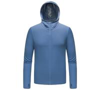 Bhnyku Chaqueta UV para hombre, manga larga, elástica, chaqueta de verano, transpirable, protección solar, protección solar, chaqueta deportiva, chaqueta deportiva, chaqueta deportiva, chaqueta para