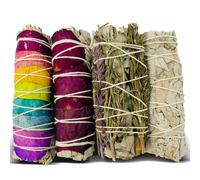 Bholi Sage Plus Sage Smudge Kit Rosemary Lavender White Sage Rose with White Sage Sustainably Sourced from California Dried Sage Sticks for Home Cleansing, Blessing