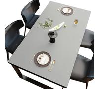 BHOMTY Mantel de Piel Antideslizante Alfombra de Oficina antiincrustante Alfombra de Escritorio fácil de Limpiar Gris 2 90x160 cm