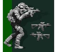 Bhowsa 1/24 Kit de Modelo de Resina de Soldado de Comando Estadounidense sin Pintar ni ensamblar //r7O4T1