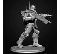 Bhowsa 1/24 Kit de Modelo de Resina de Soldado mecánico de Ciencia ficción sin Pintar y sin ensamblar //r8O5T2